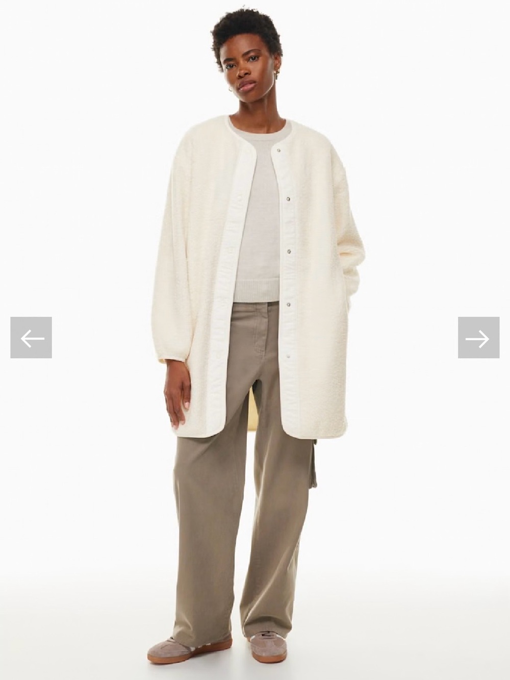 Wilfred Free Aritzia Sherpa Long Liner Jacket